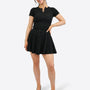 Mini Rib Skort mit Knopfleiste