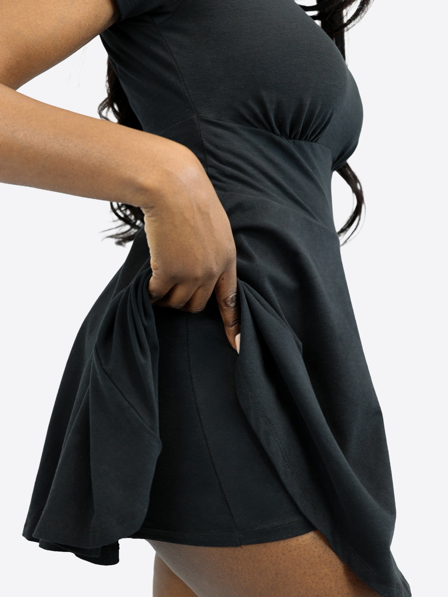 Kurzes Skort Kleid - Schwarz