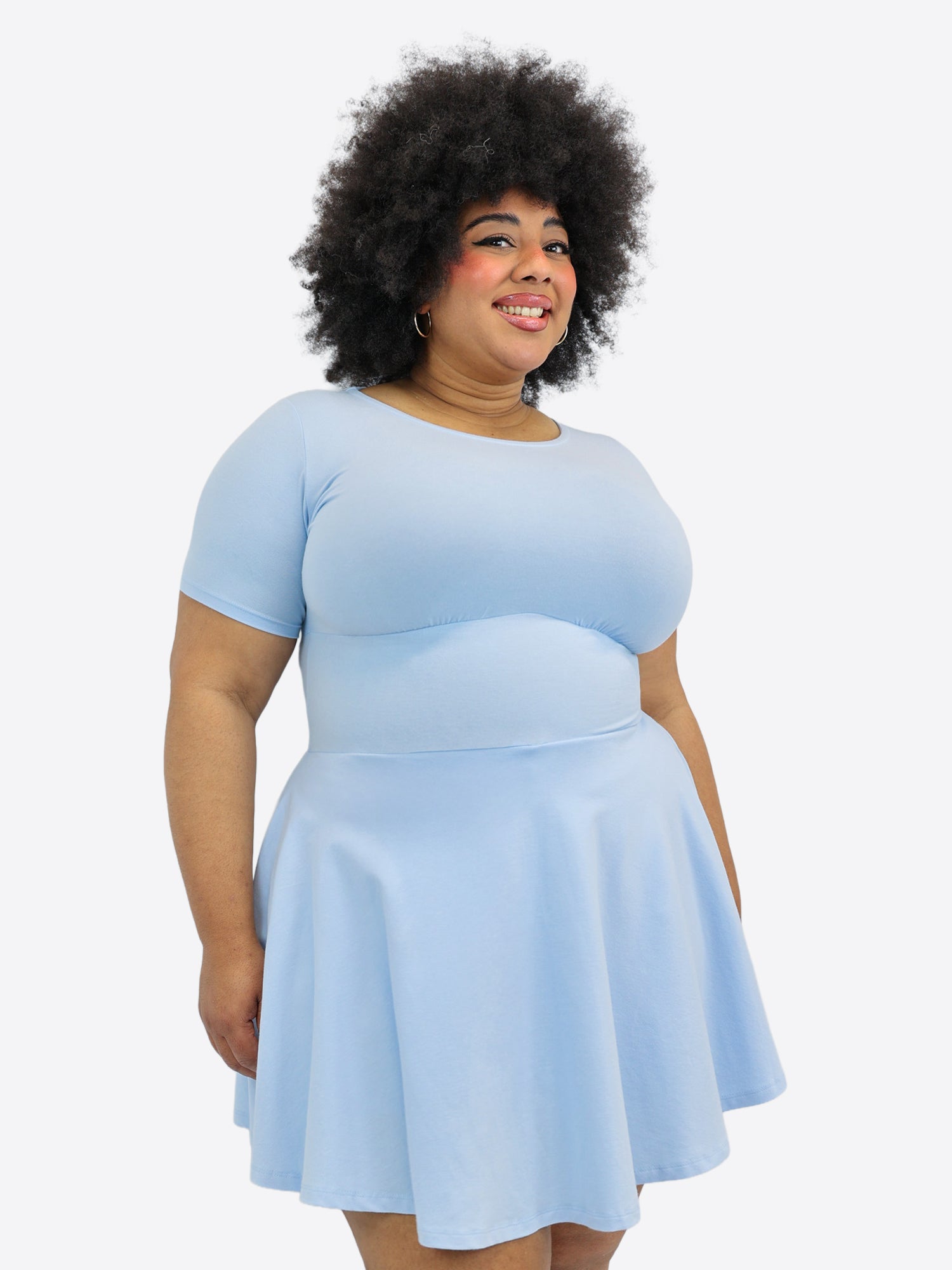 Kurzes Skort Kleid – Hellblau