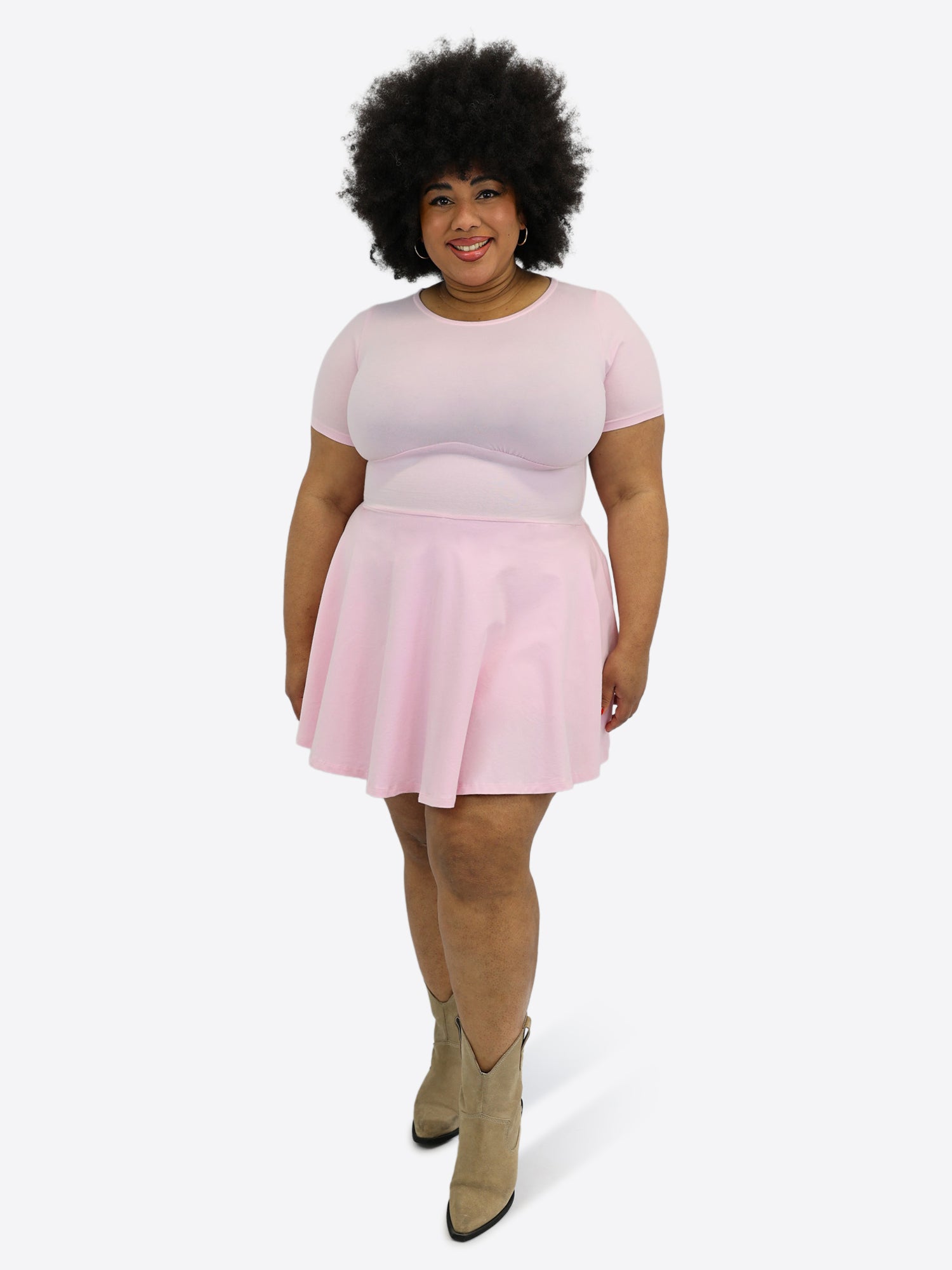 Mini Skort Kleid – Rosa