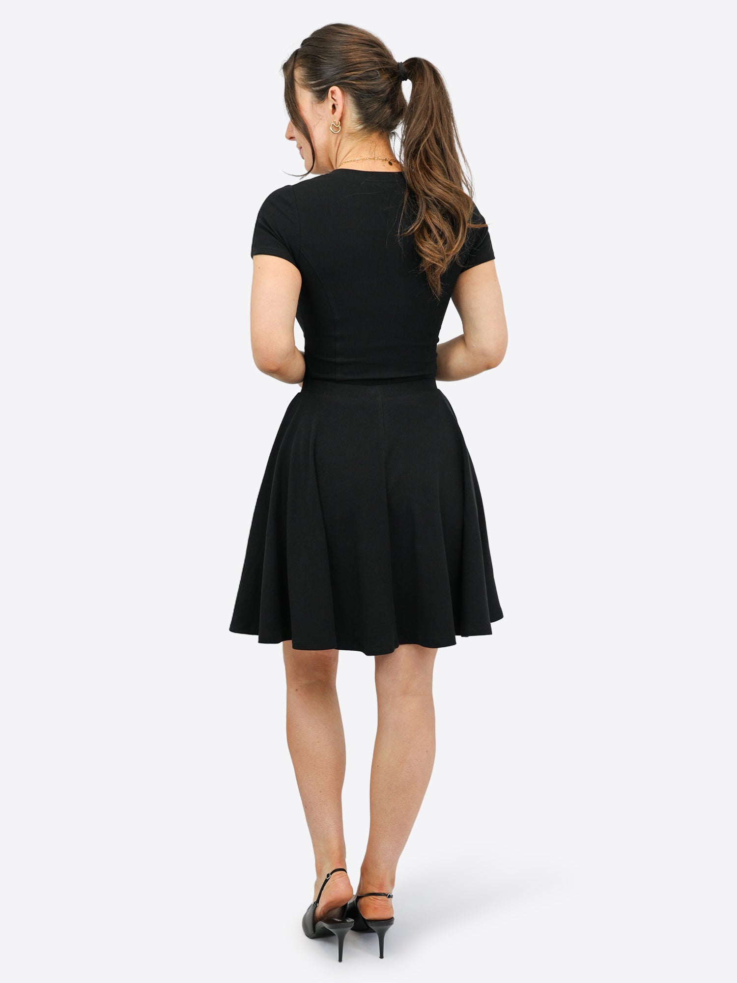 Classic Rib Skort mit Knopfleiste