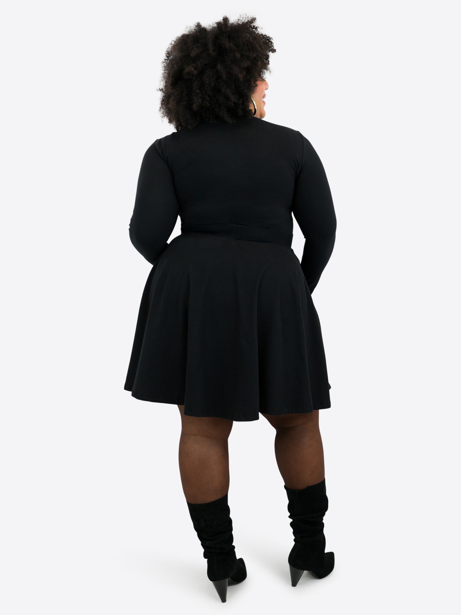 Langer Skort - Schwarz