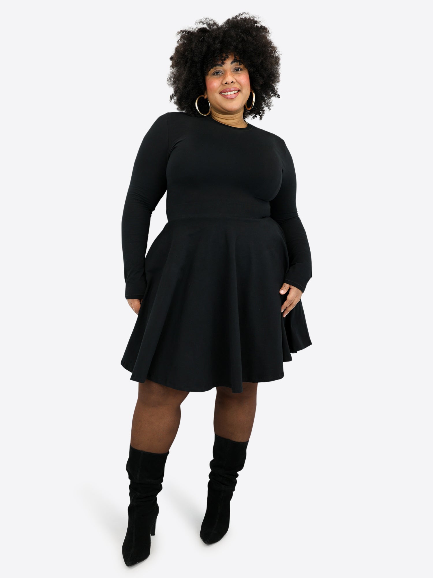 Langer Skort - Schwarz