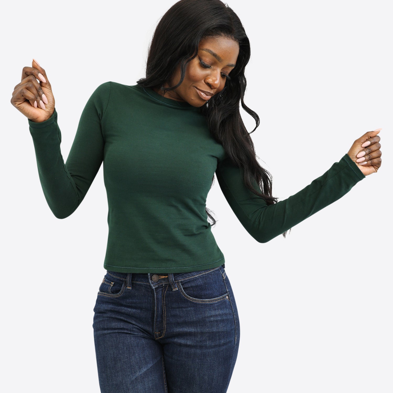 Longsleeve (Slim) – Pine Green