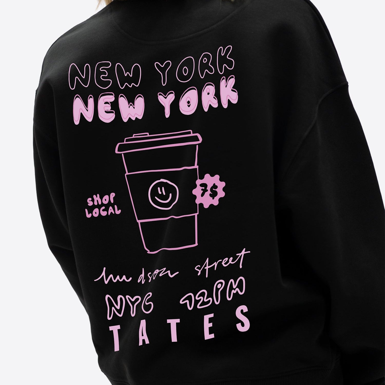 Sweater (Oversized) "NYC" – Schwarz