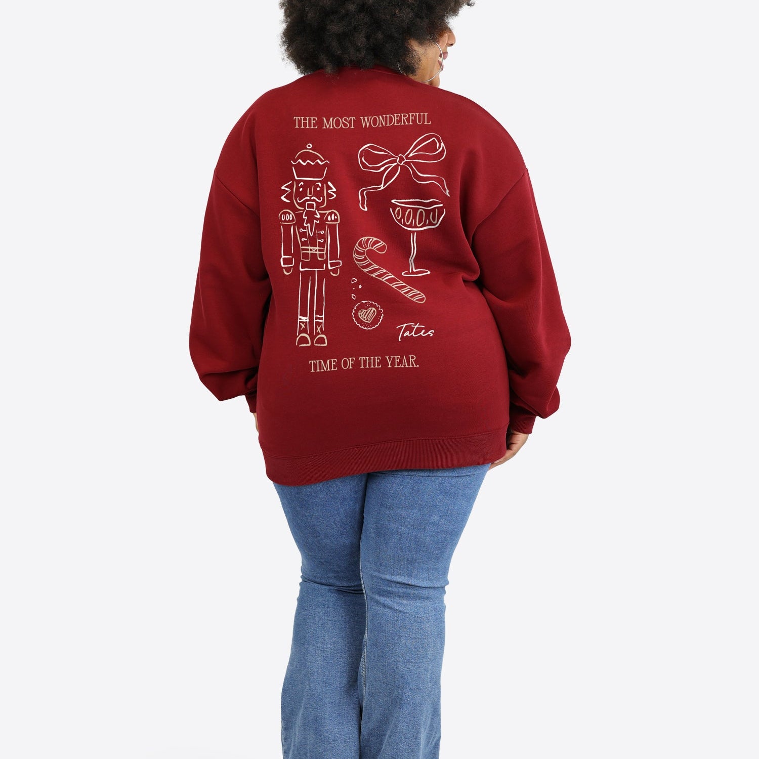 Original Regular Waistband Sweater "Nutcracker" – Cranberry