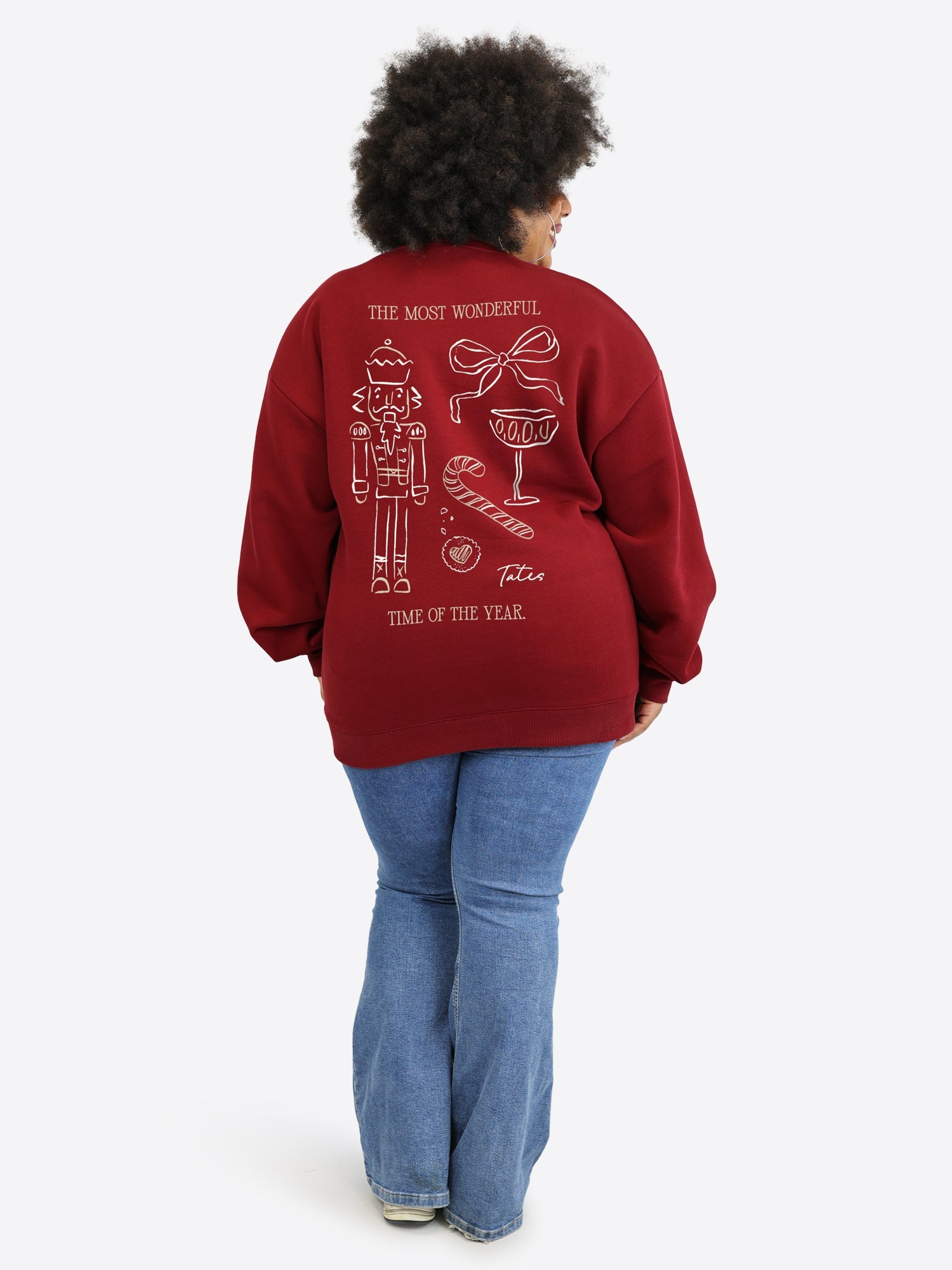 Original Regular Waistband Sweater "Nutcracker" – Cranberry