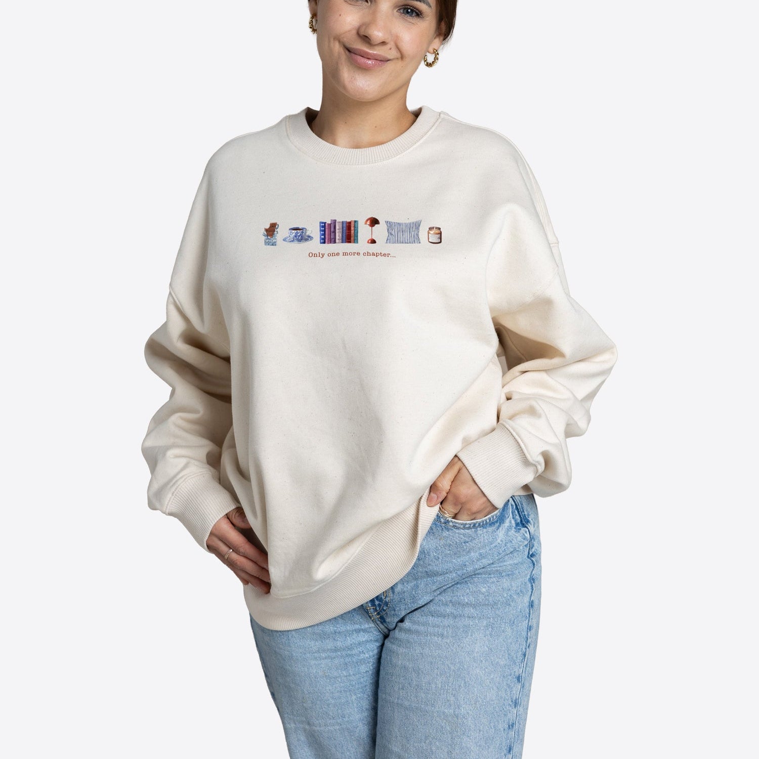 Sweater (Oversized) "Only one more chapter" – Natural Raw