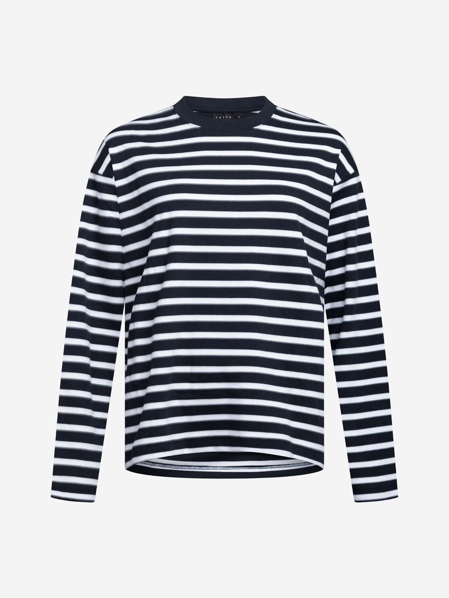 Oversized Longsleeve mit Streifen - Schwarz/Weiß