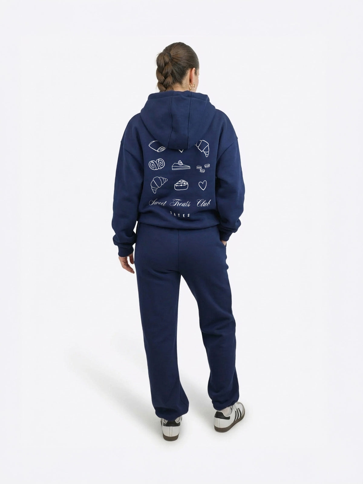 Regular Waistband Hoodie "Sweet Treats" - Midnight Blue