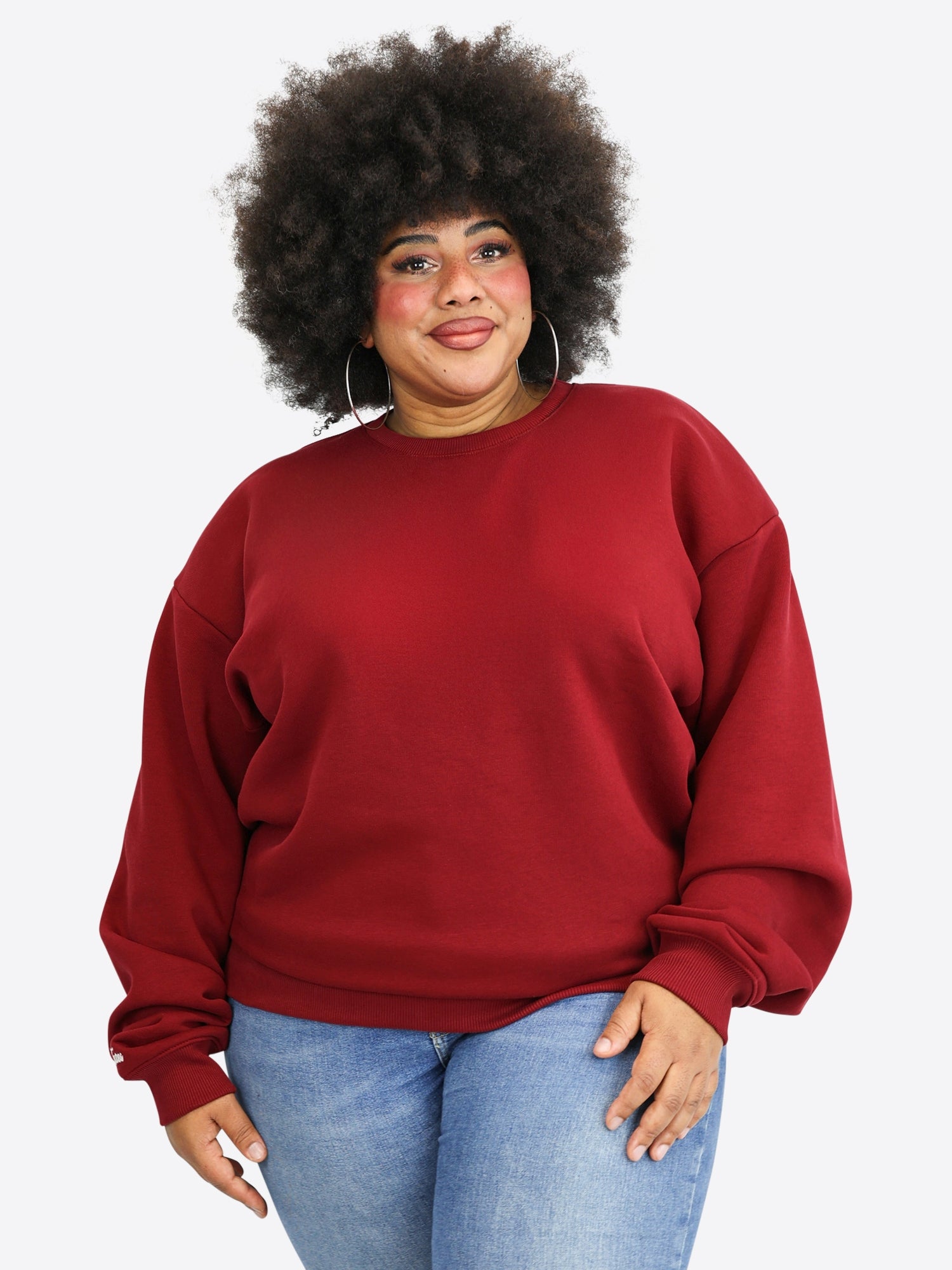 Regular Waistband Sweater – Cranberry