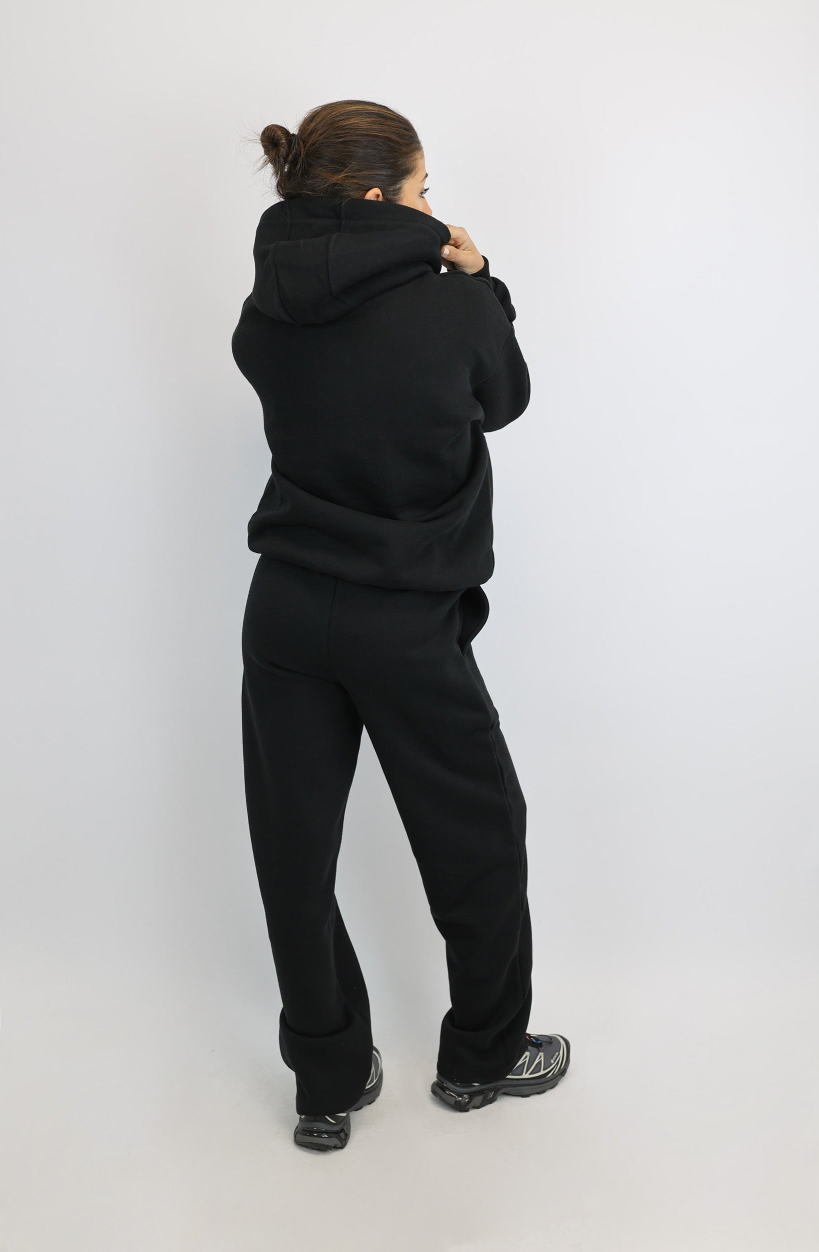Regular Waistband Hoodie – Schwarz