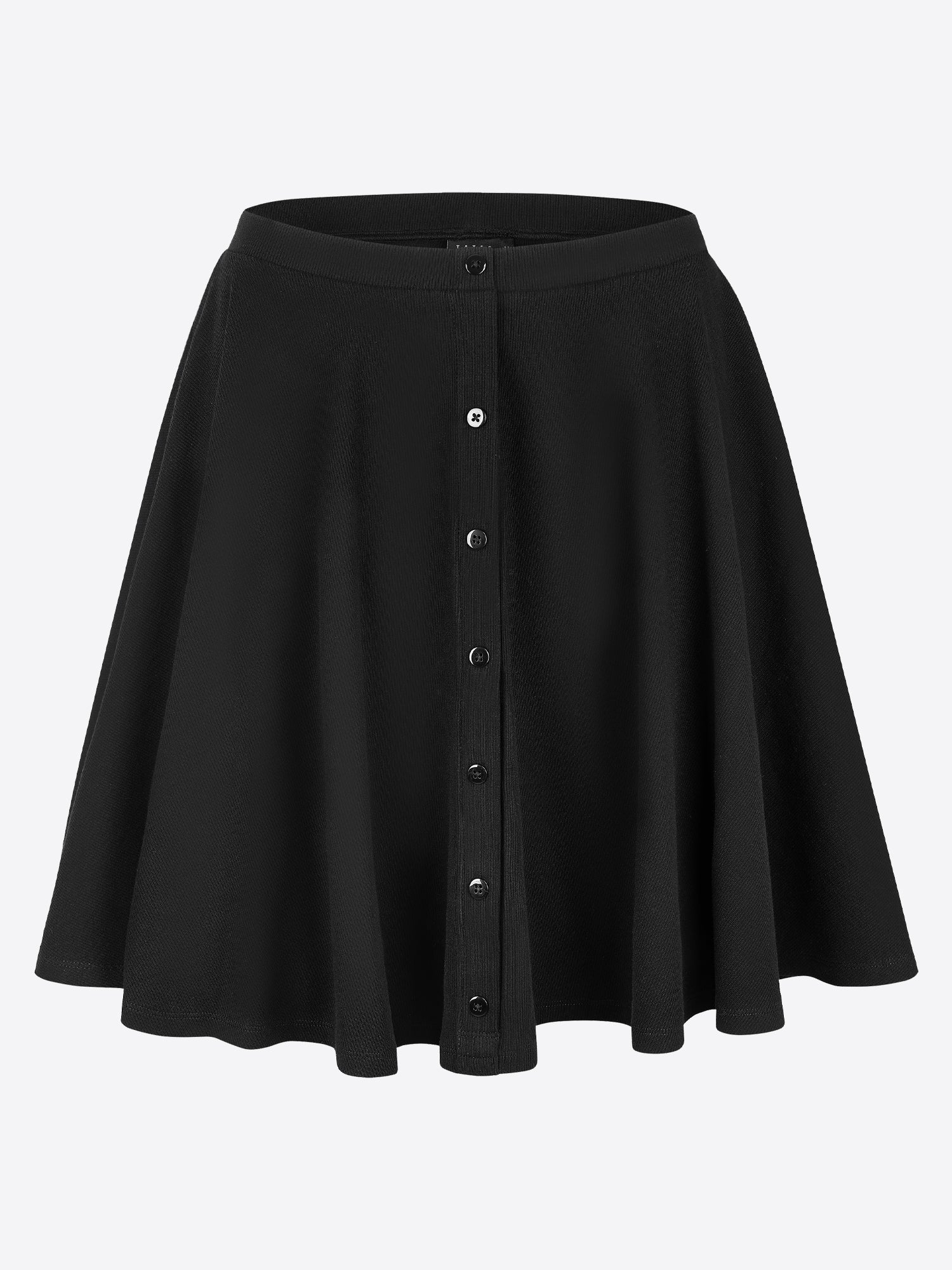 Langer Rib Skort mit Knopfleiste