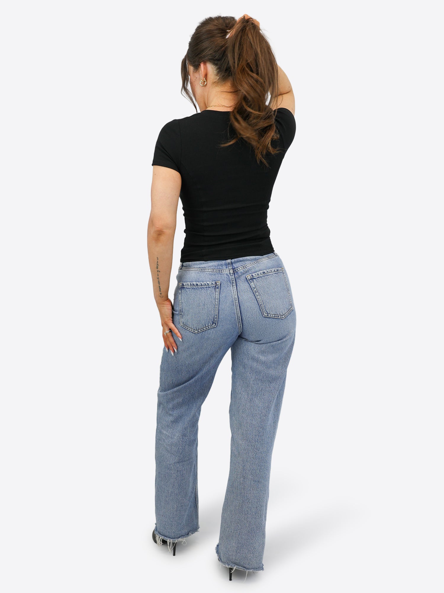 Rib Shirt mit Knopfleiste