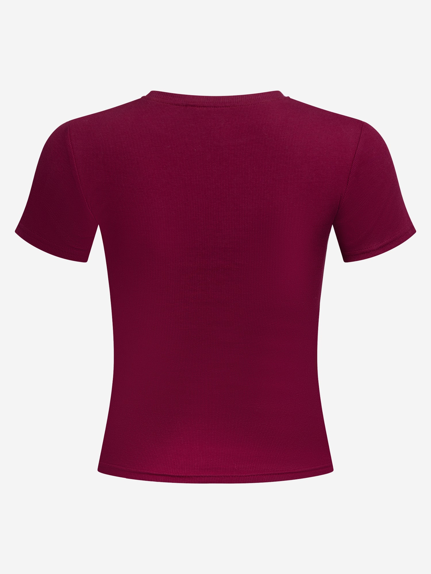 Rib Slim T-Shirt – Rhododendron