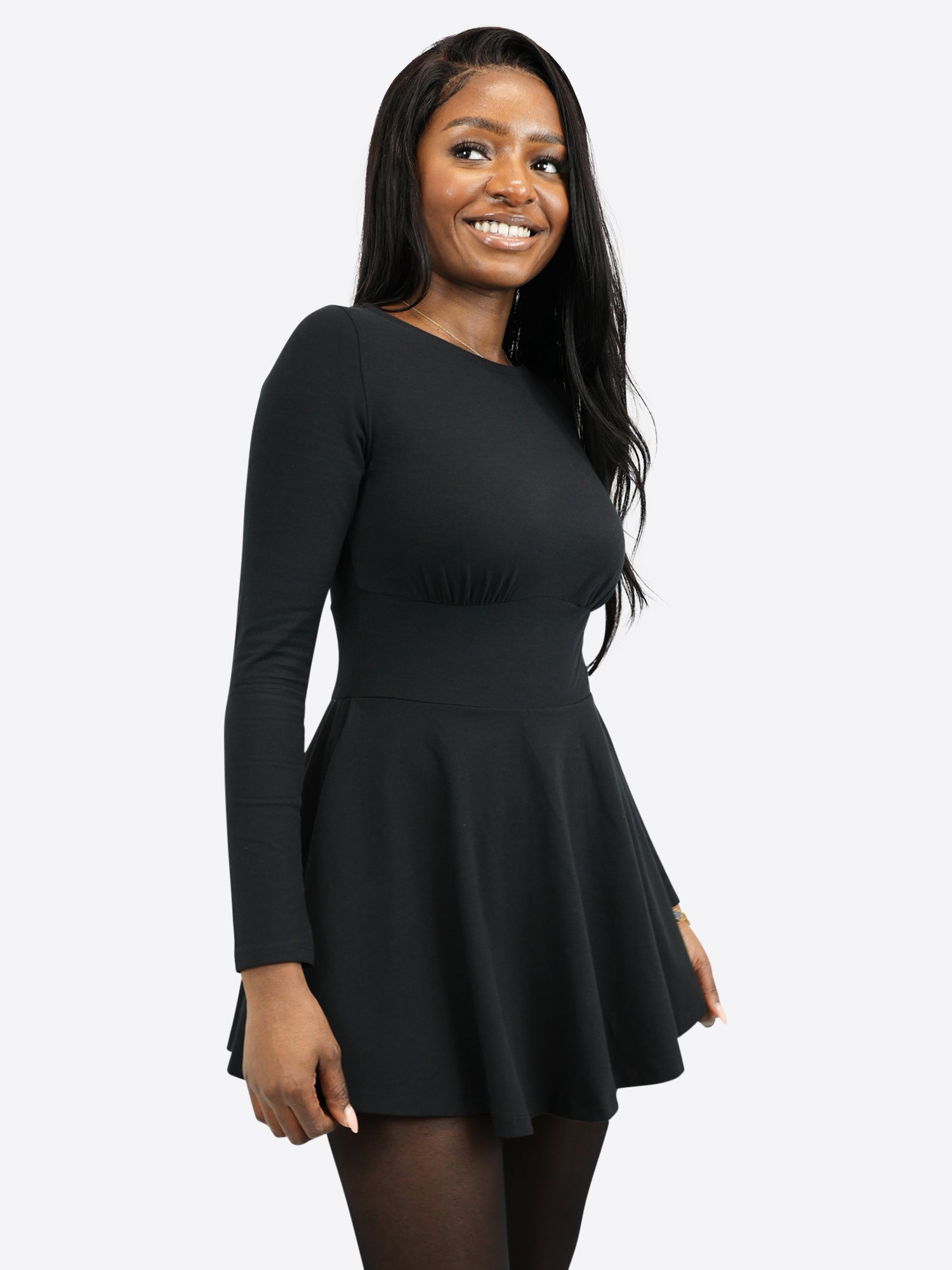 Short Skort Kleid mit langen Ärmeln