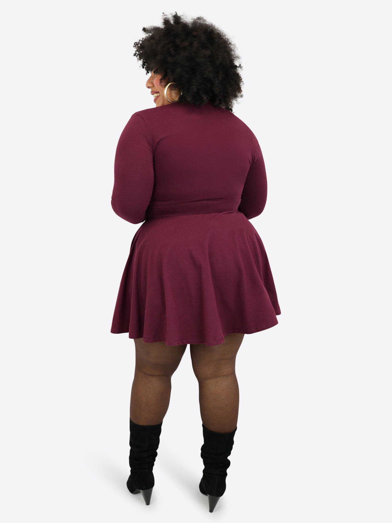 Kurzer Skort - Plum