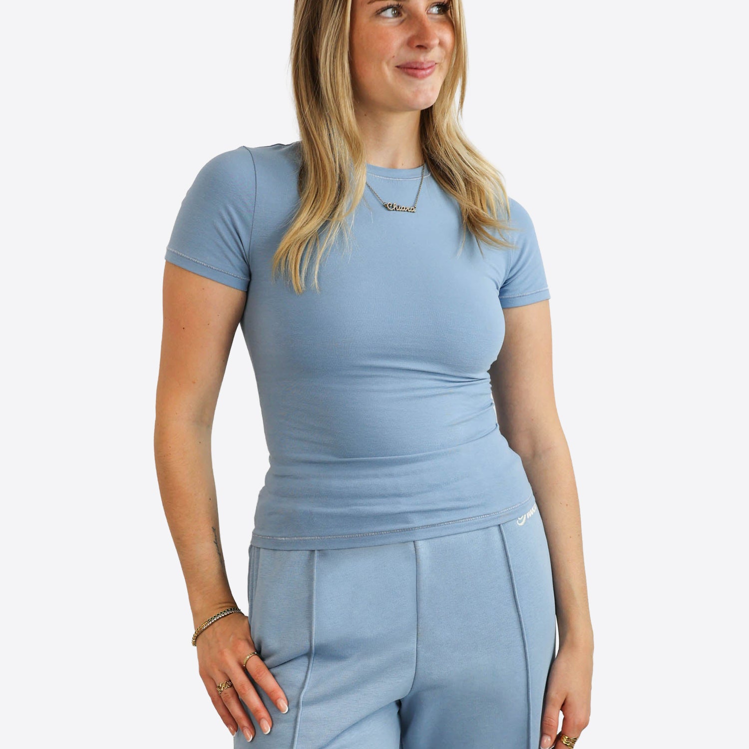 T-Shirt (Slim) – Dusty Blue