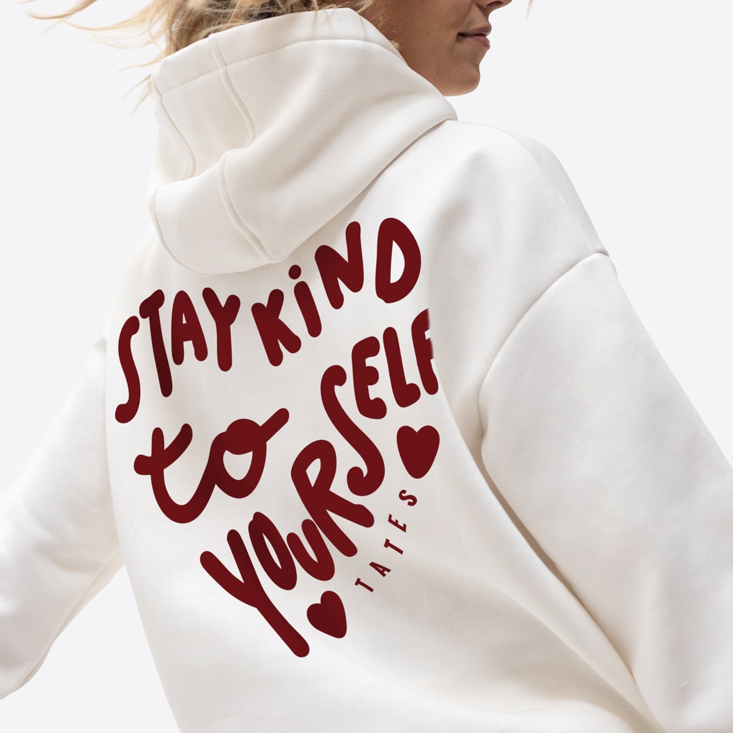 Original Regular Waistband Hoodie  "Stay kind" – Off white