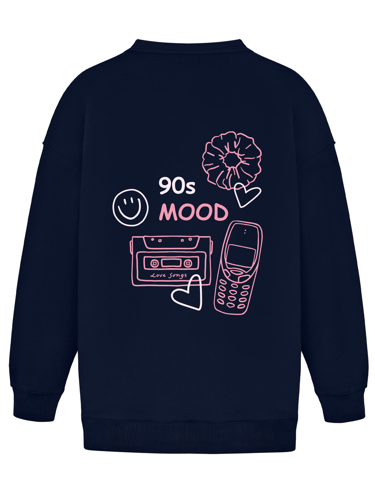 Wide Waistband Sweater "90's Mood" – Midnight Blue
