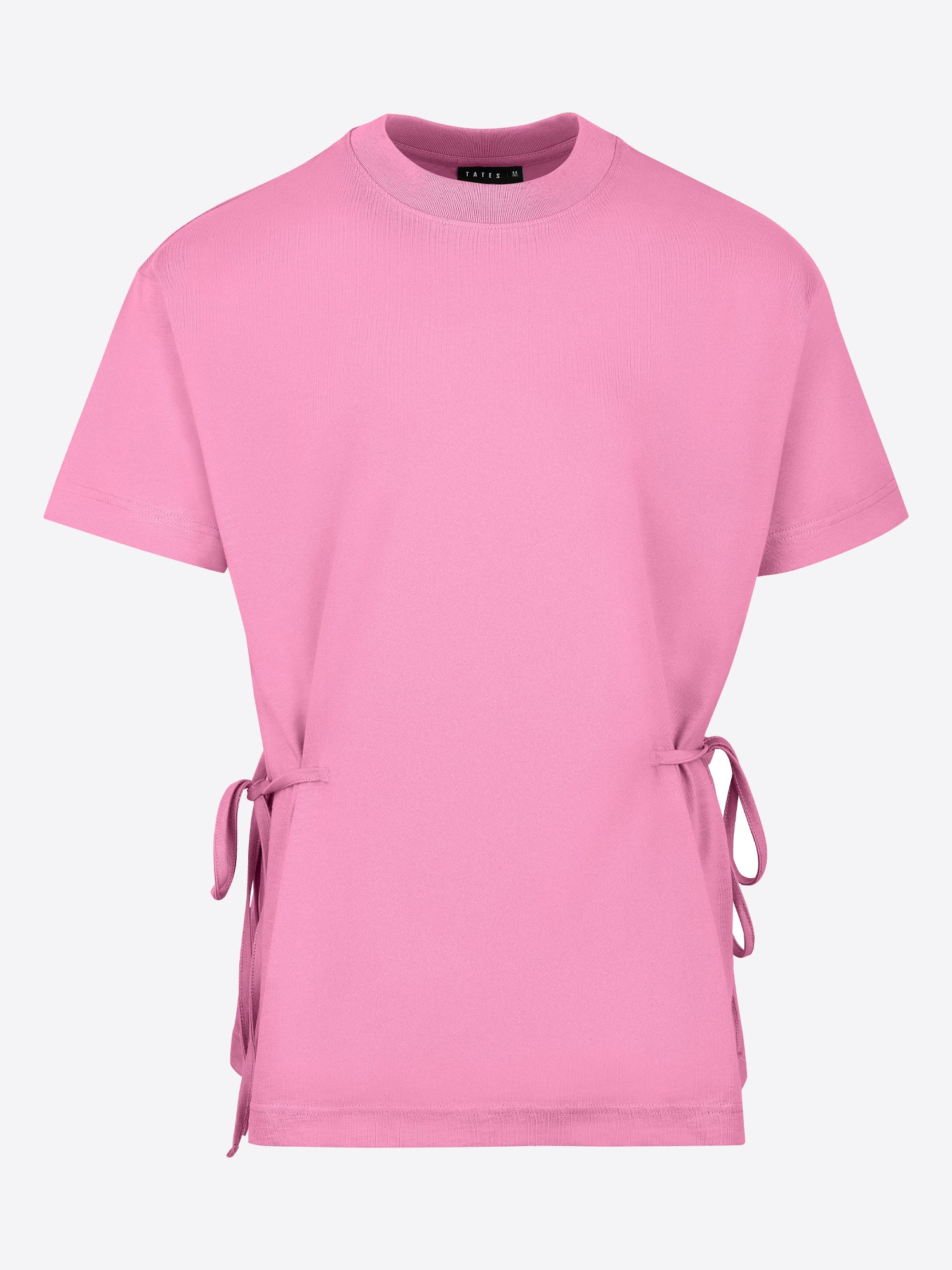 T-Shirt mit Schleifen-Bindung – Bubble pink