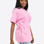 T-Shirt mit Schleifen-Bindung – Bubble pink