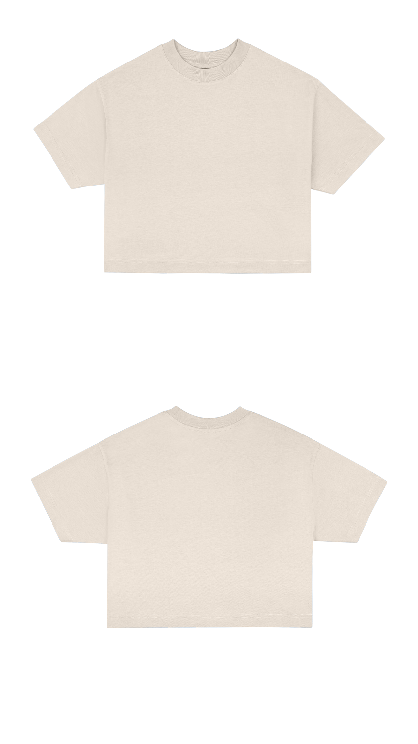 Basic (Build your own) Crop T-Shirt – Beige
