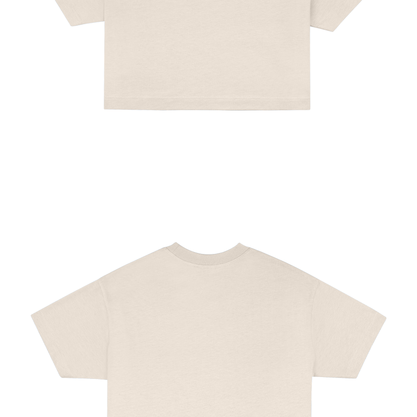 Basic (Build your own) Crop T-Shirt – Beige