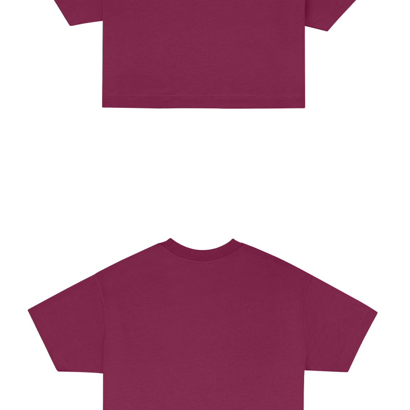 Basic (Build your own) Crop T-Shirt – Berry