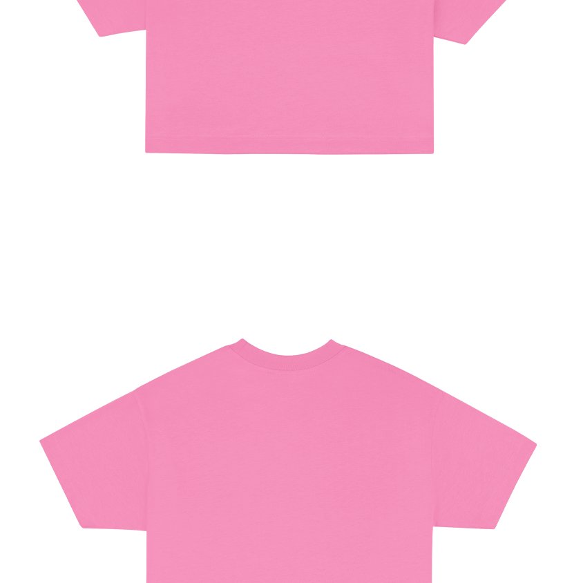 Basic (Build your own) Crop T-Shirt – Bubble pink