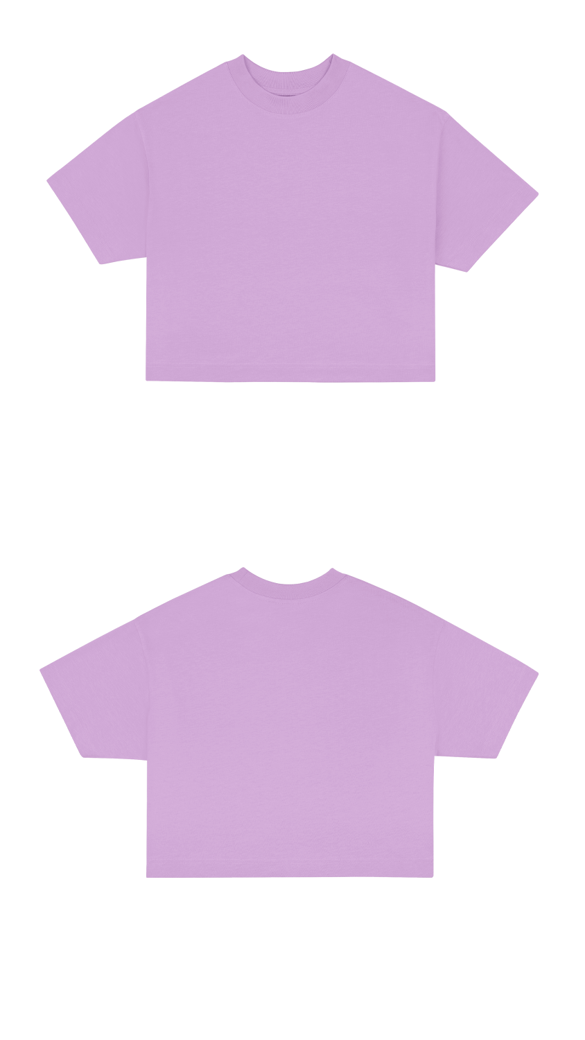 Basic (Build your own) Soft Touch T-Shirt Crop Version – Lavender