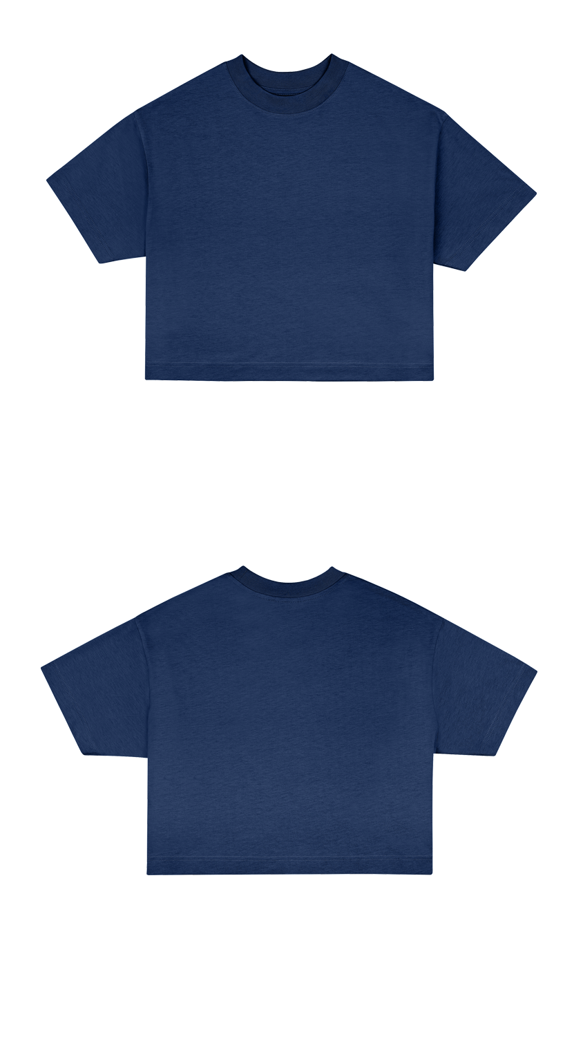 Basic (Build your own) Soft Touch T-Shirt Crop Version – Navy