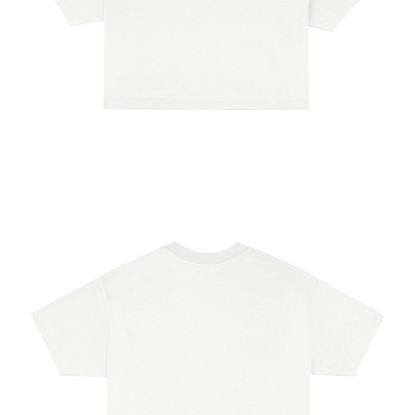 Basic (Build your own) Soft Touch T-Shirt Crop Version – Off white
