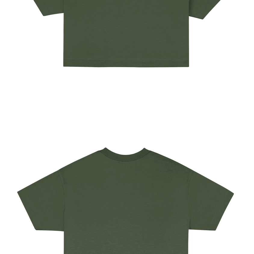 Basic (Build your own) Crop T-Shirt – Olive
