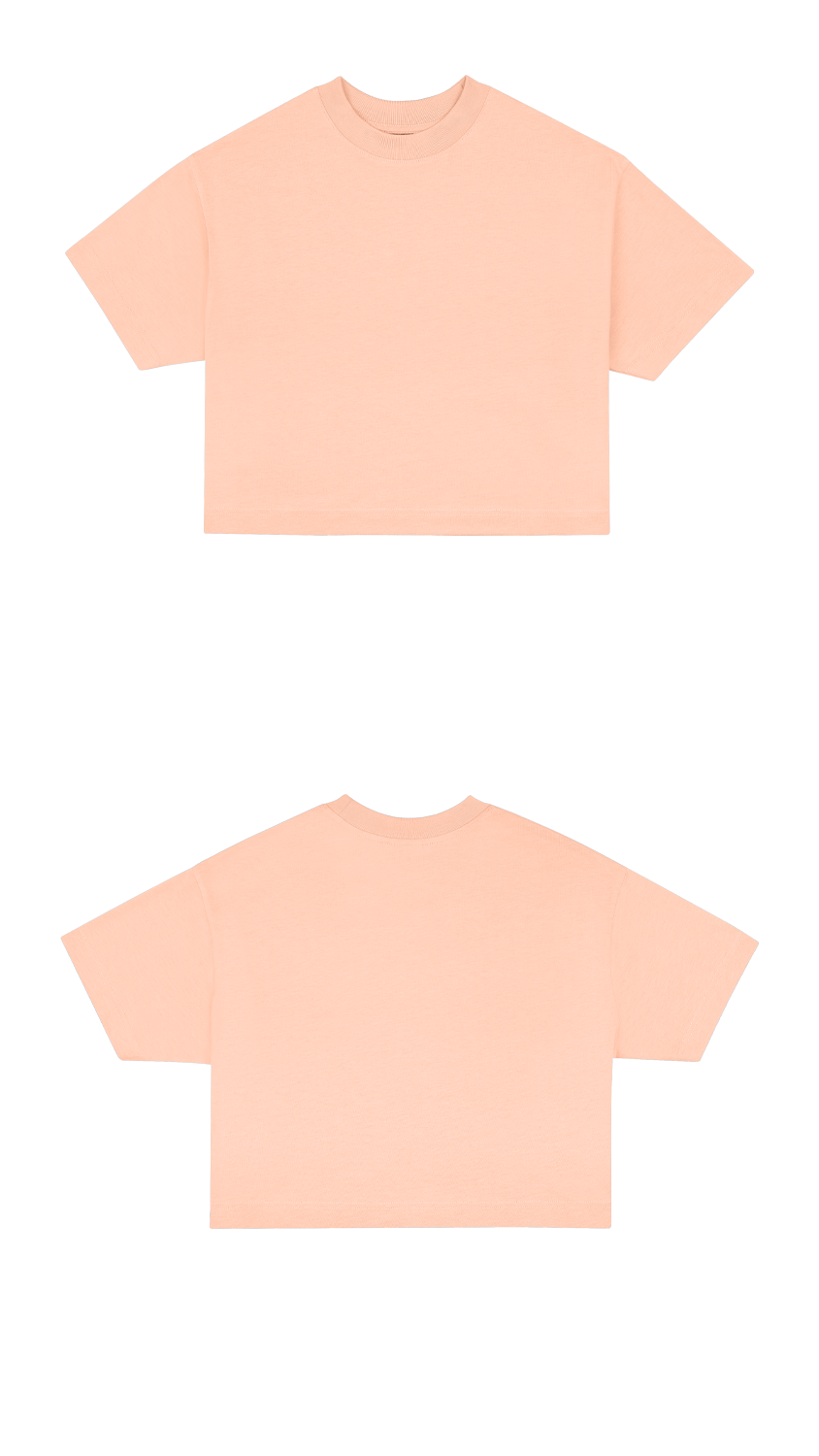 Basic (Build your own) Crop T-Shirt – Peach