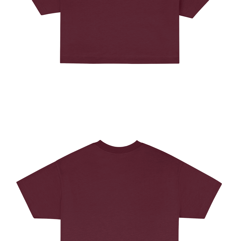 Basic (Build your own) Crop T-Shirt – Plum