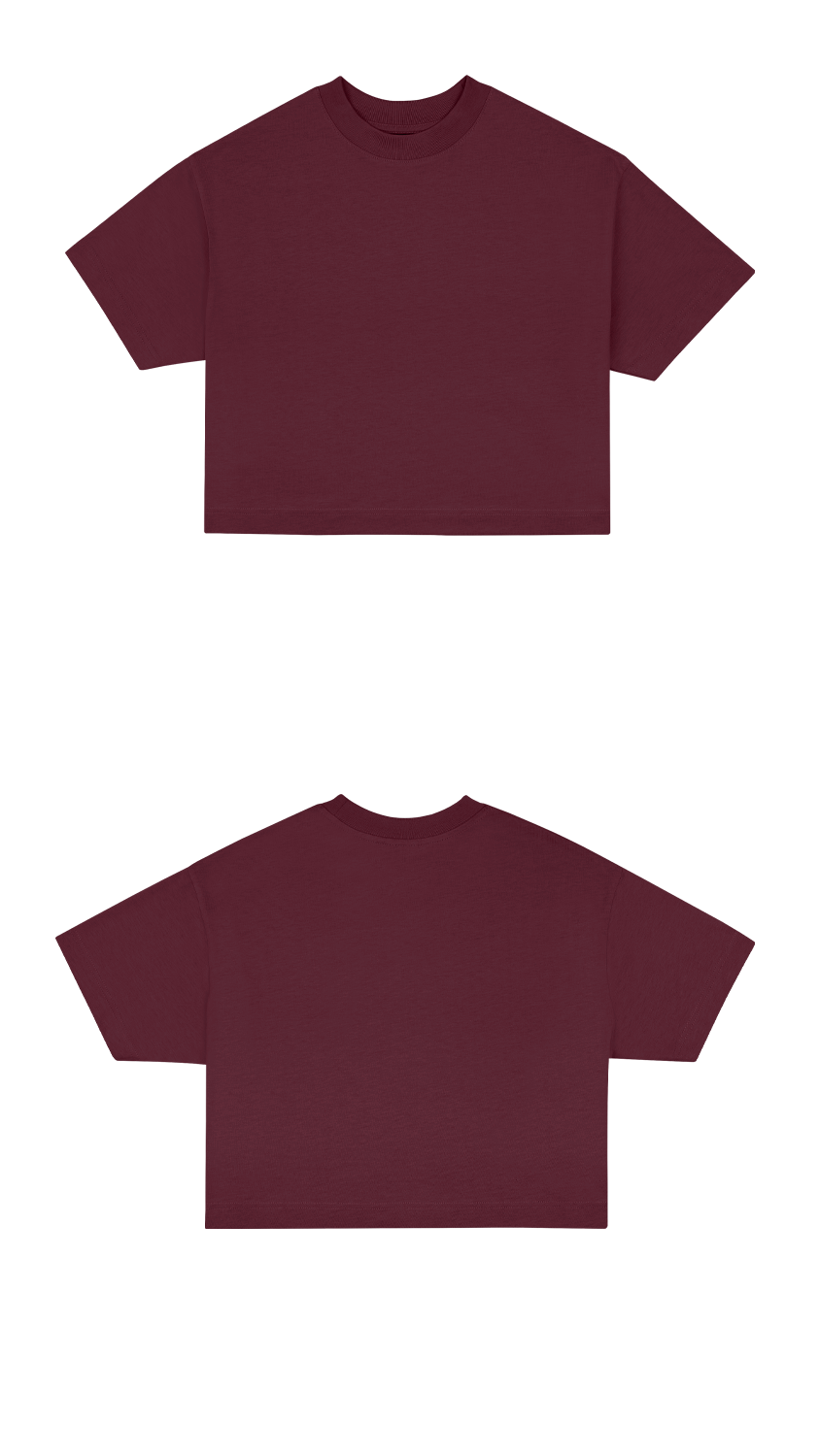 Basic (Build your own) Crop T-Shirt – Plum