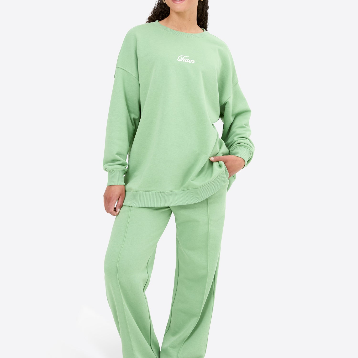 Light Jogginghose mit Biese – Matcha