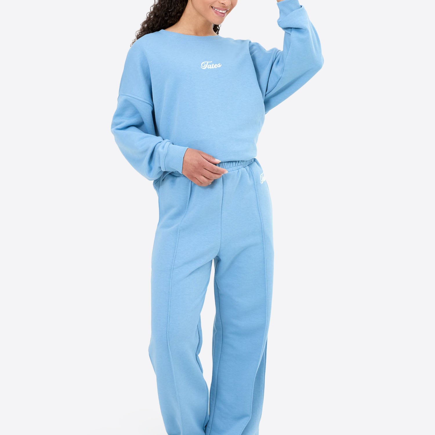 Light Jogginghose mit Biese – Dusty Blue