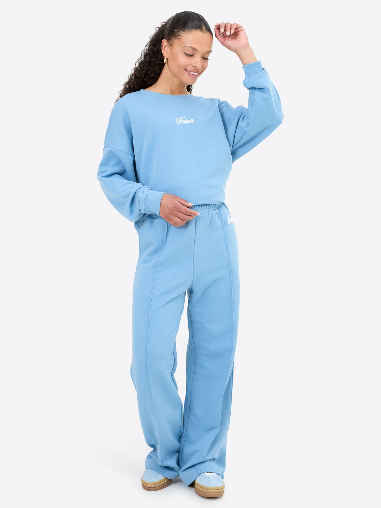 Light Jogginghose mit Biese – Dusty Blue