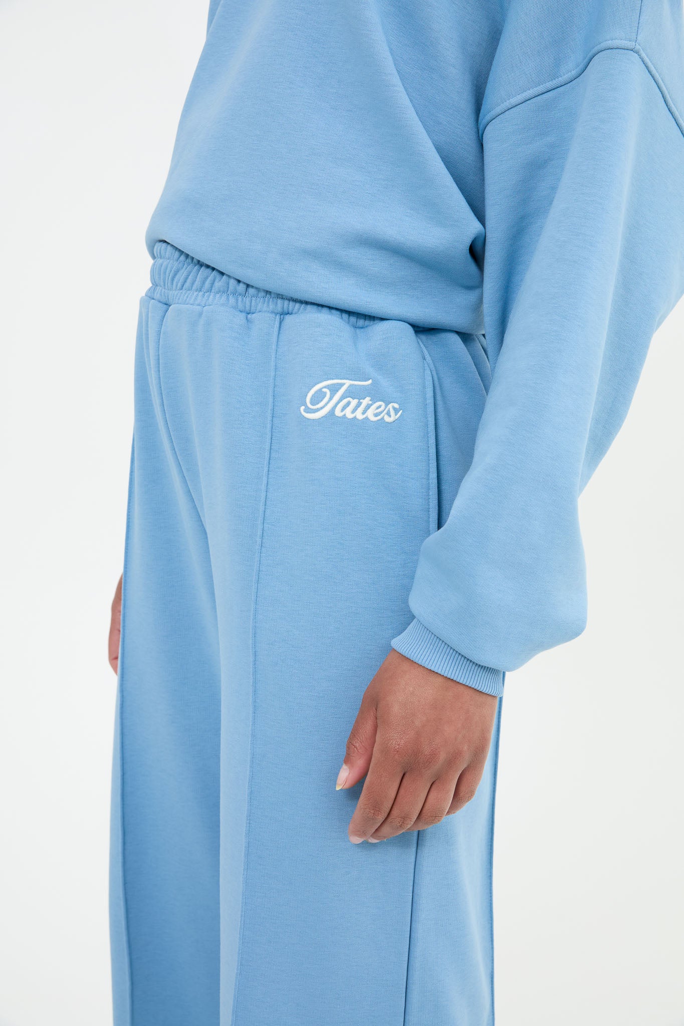 Light Jogginghose mit Biese – Dusty Blue