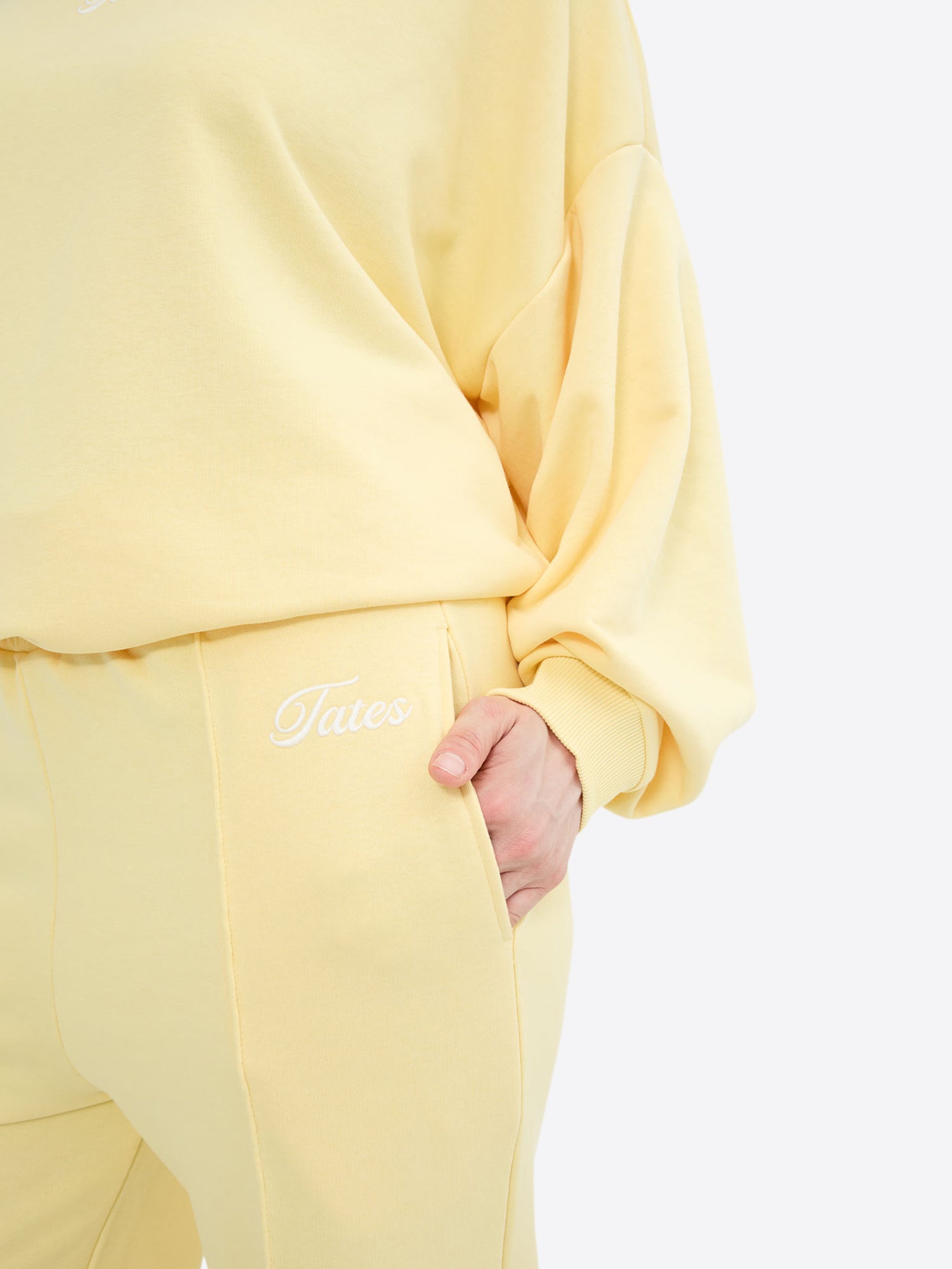 Light Jogginghose mit Biese – Butter Yellow