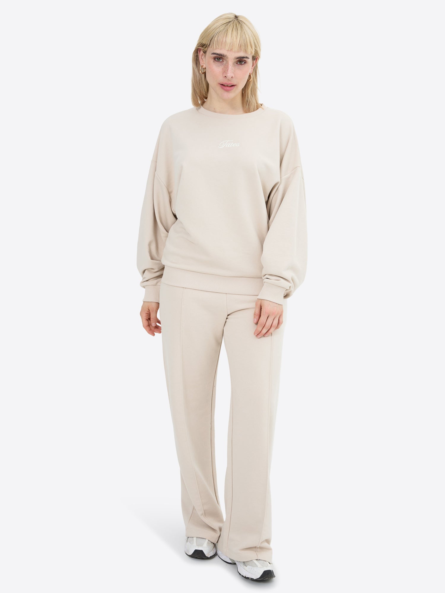 Light Jogginghose mit Biese – Beige