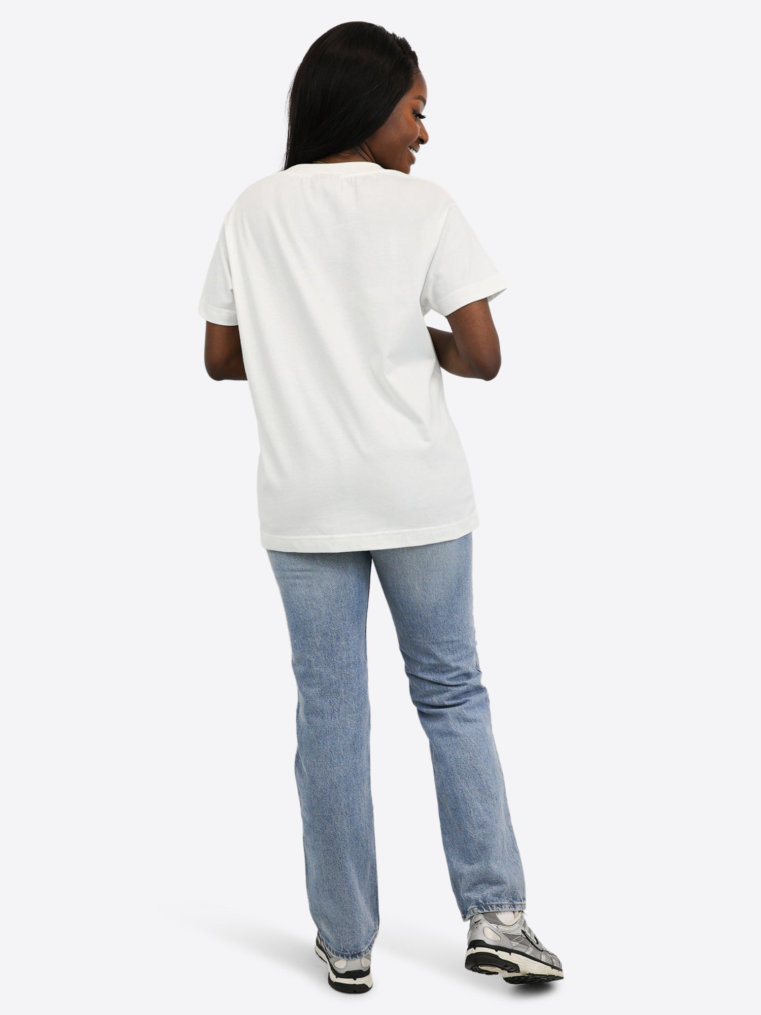 V-Ausschnitt T-Shirt – Off white