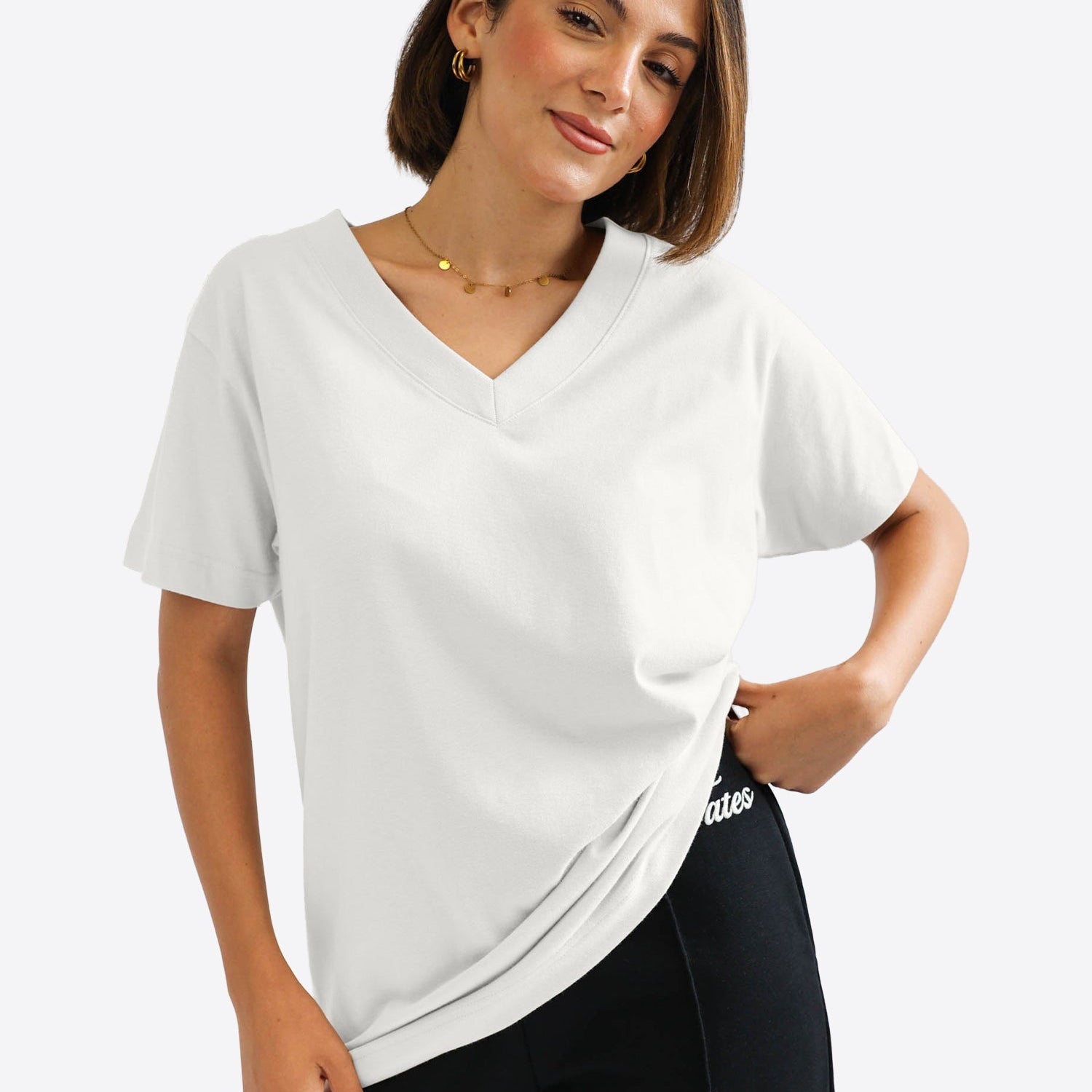 V-Neck T-Shirt – Off white