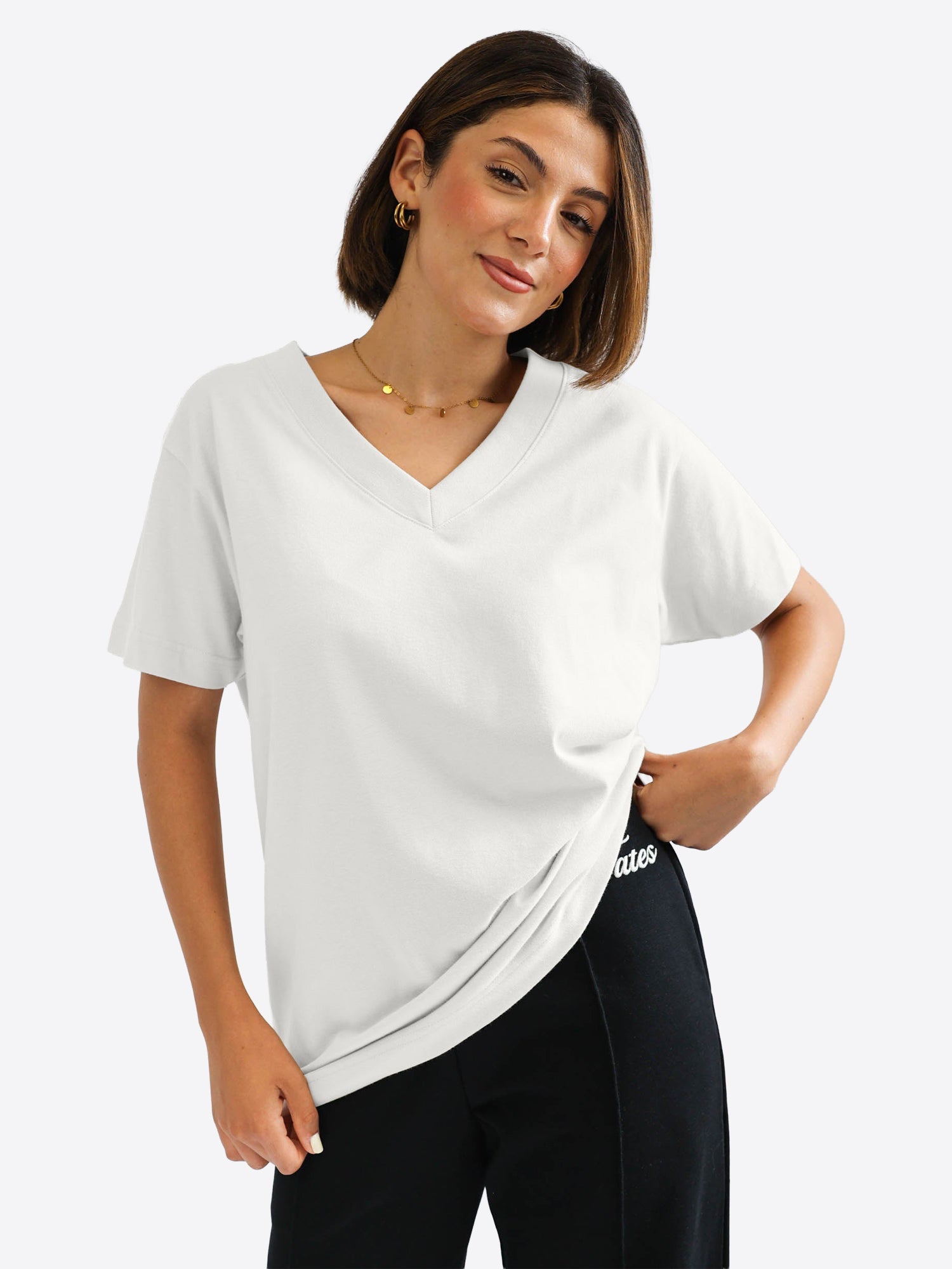 V-Neck T-Shirt – Off white