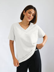 V-Neck Soft Touch T-Shirt (Oversized)