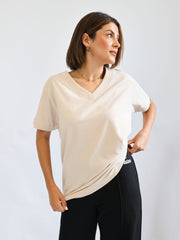 V-Neck Soft Touch T-Shirt (Oversized)