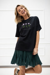 Soft Touch T-Shirt (Oversized) "Birthflower Februar"