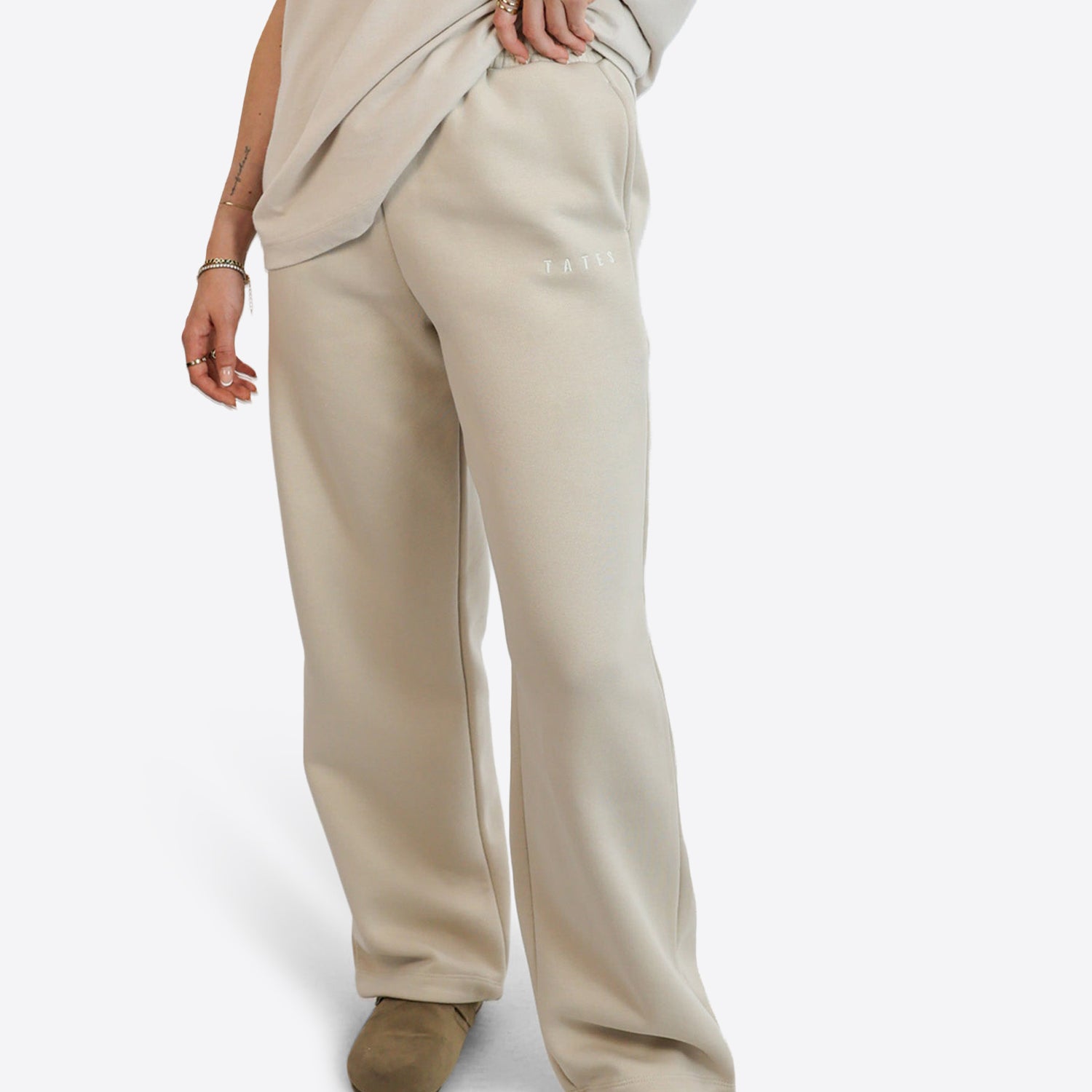 Verstellbare Jogginghose – Beige
